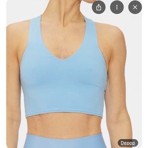 ALO Yoga Blue Sports Bra Seamless Design